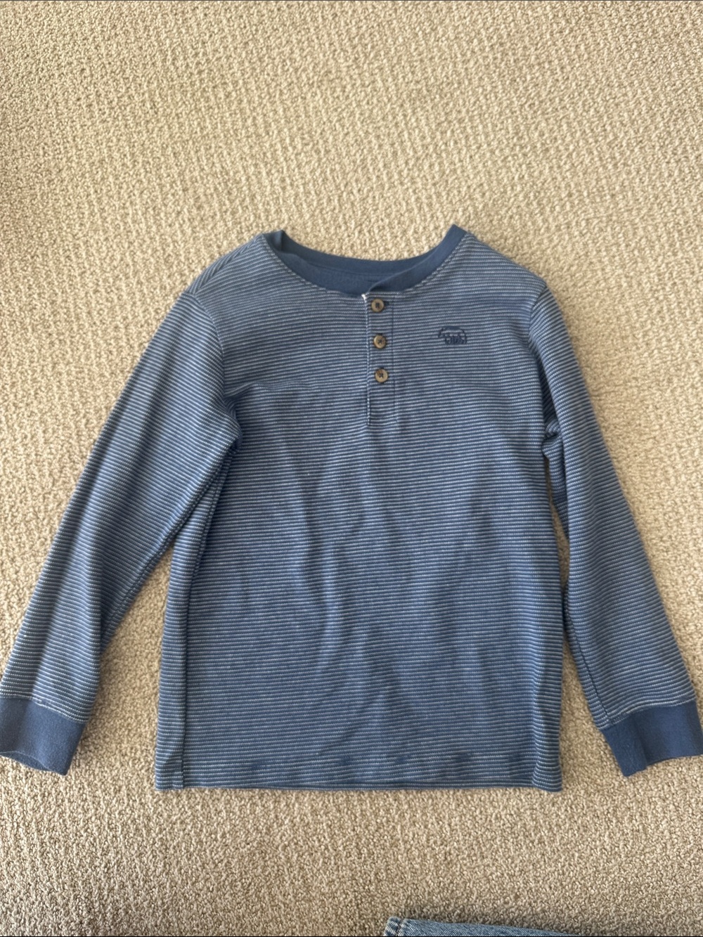 Blue Striped Long-Sleeve Top for Boys